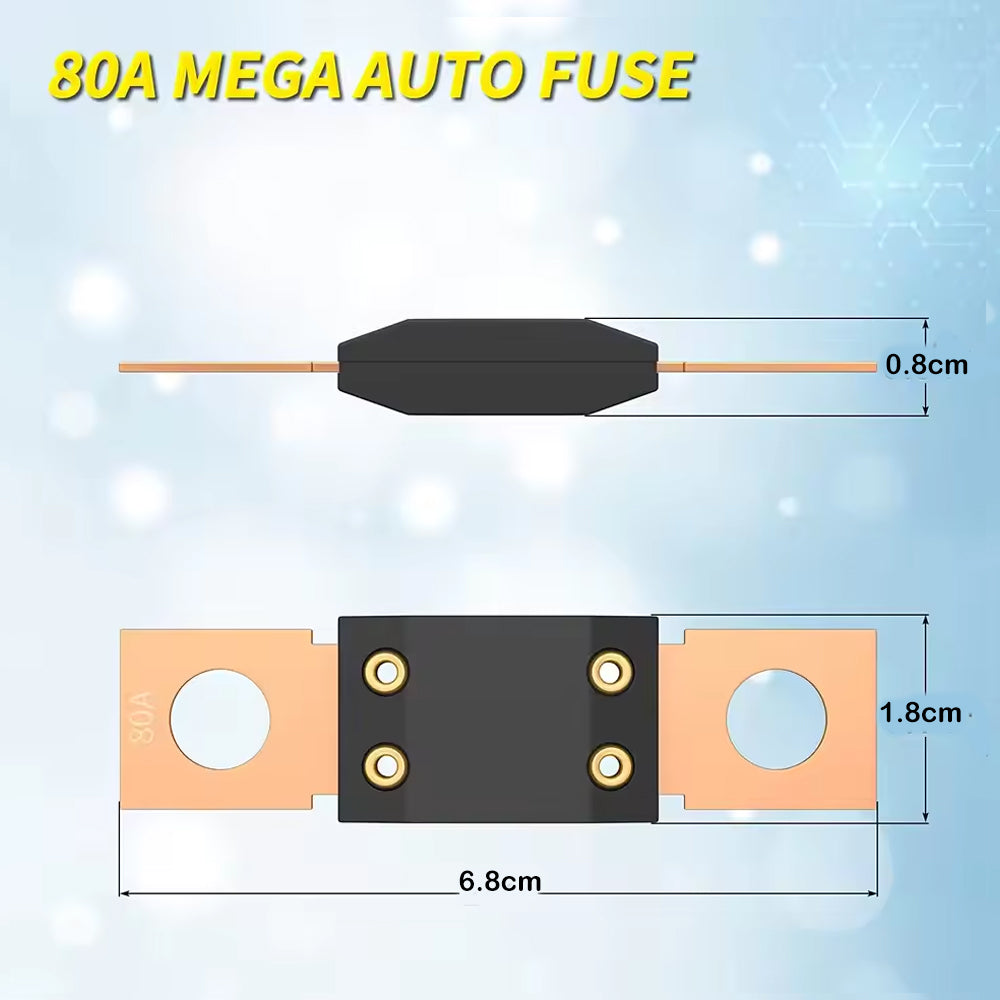 ANM Mega Fuse Holder with Bolt On 250 Amp Mega Fuse Supplied ANM Mega Fuse Block