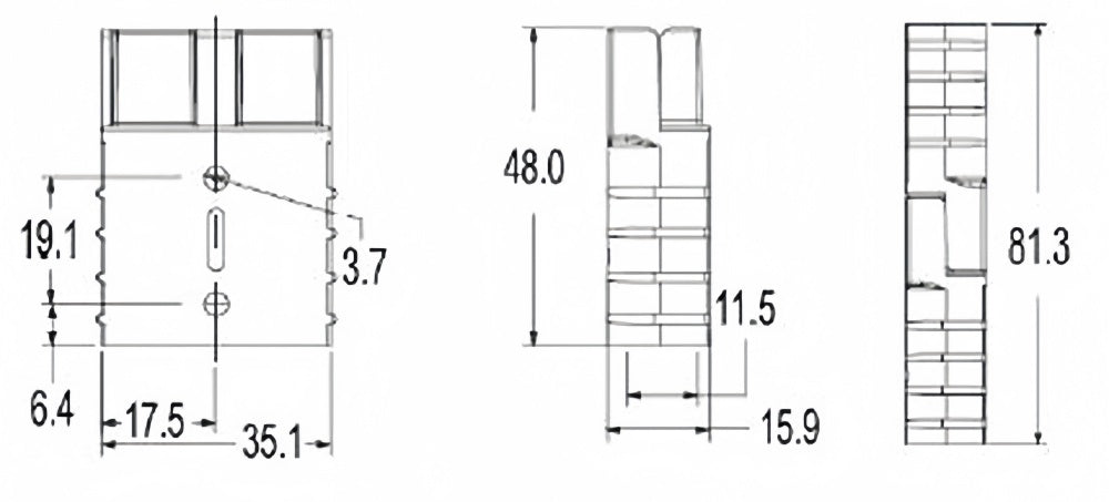 4 x 50A Red Anderson Style Sockets Plugs 50 Amp for Caravan and Camping (4pcs)