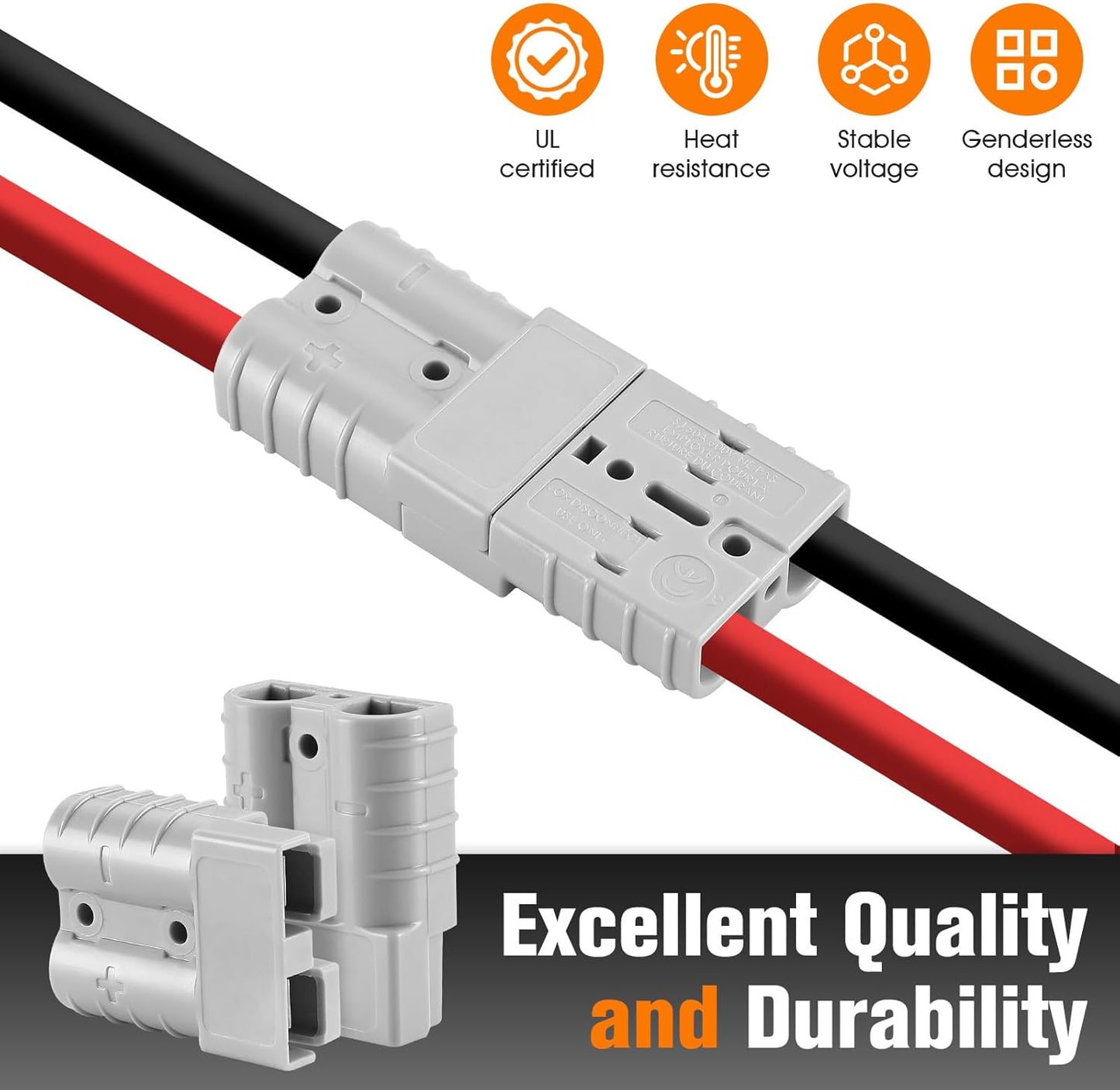 10pc Anderson Plug Style Connector 50a 6awg Caravan Trailer Solar 4x4 Truck