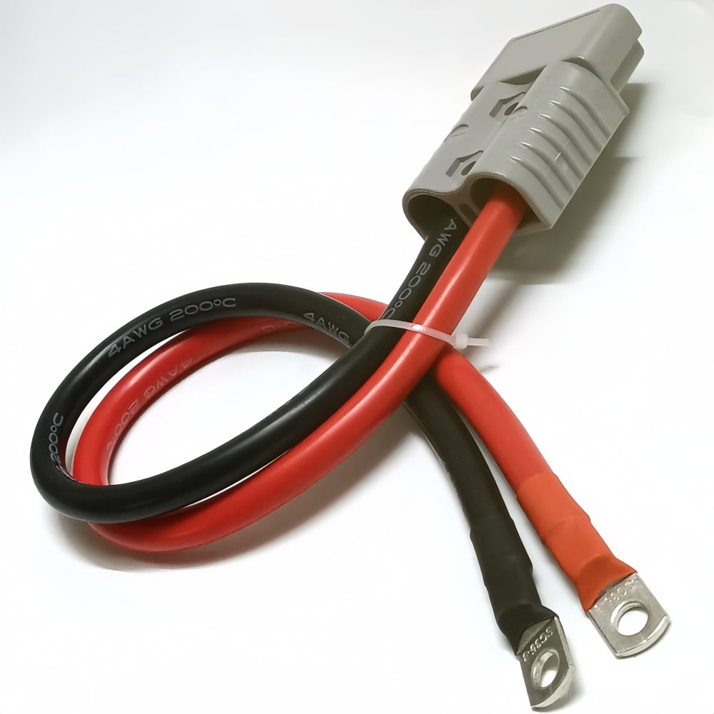 1 x 175amp Anderson Style Plug With 20cm 4AWG Cable with Eye Terminals 175 Amp