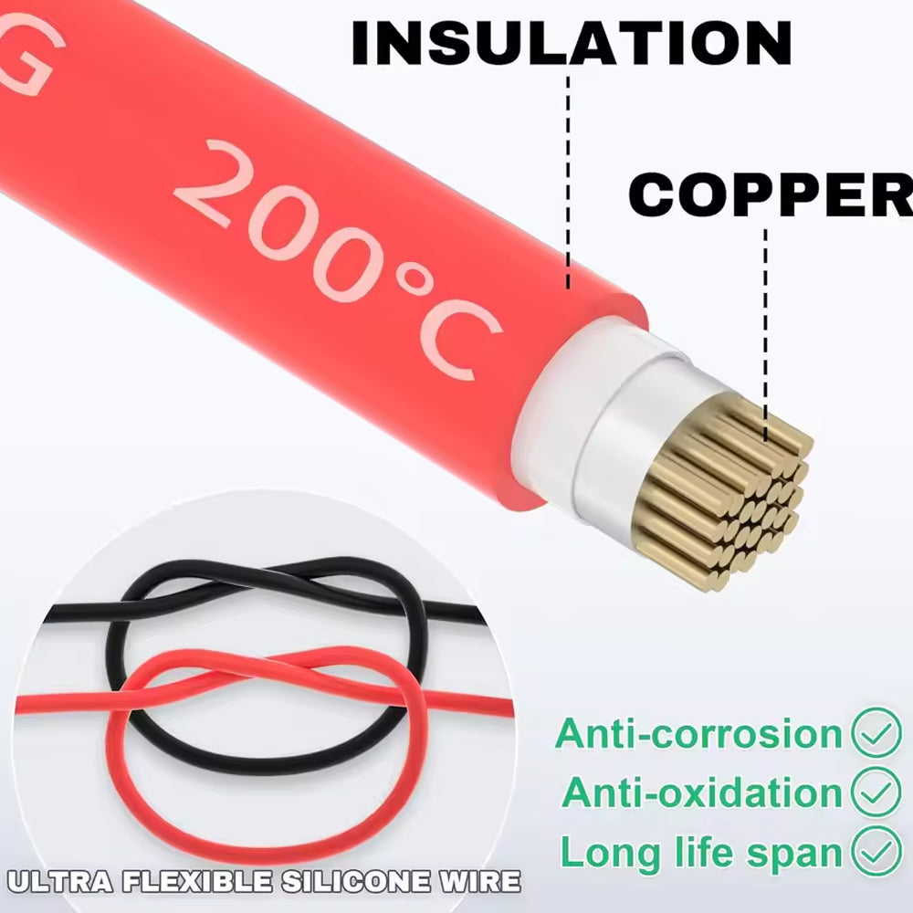 2 x 50amp Anderson Style Plugs With 40cm 8AWG Cable Mounting Bracket and Cover