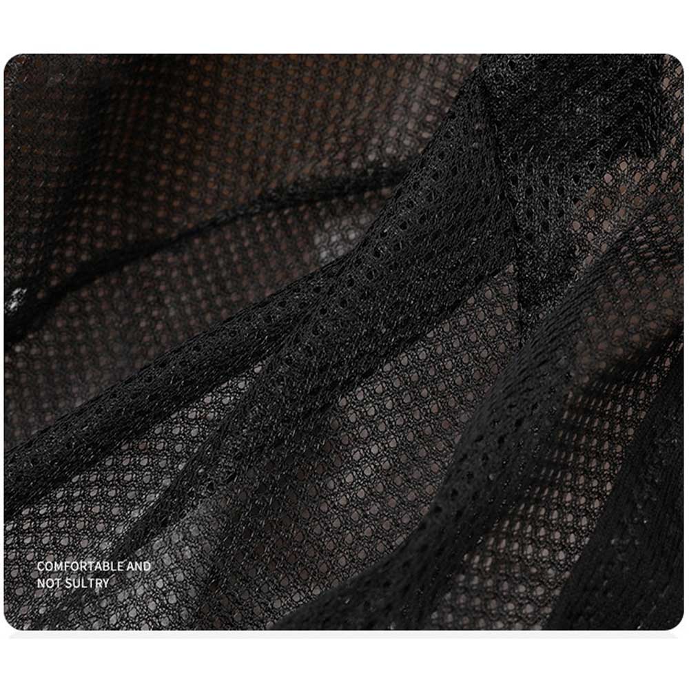 Black Men Anti-UV Sun Hat Wide Brim Mesh Panama Camping Hiking Fisherman Hat