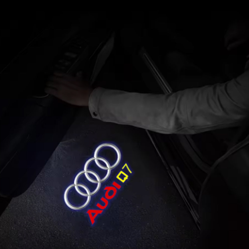 2 x Audi LED Car Door Light Welcome Light Laser Projector Lamp with Audi Q7 logo
