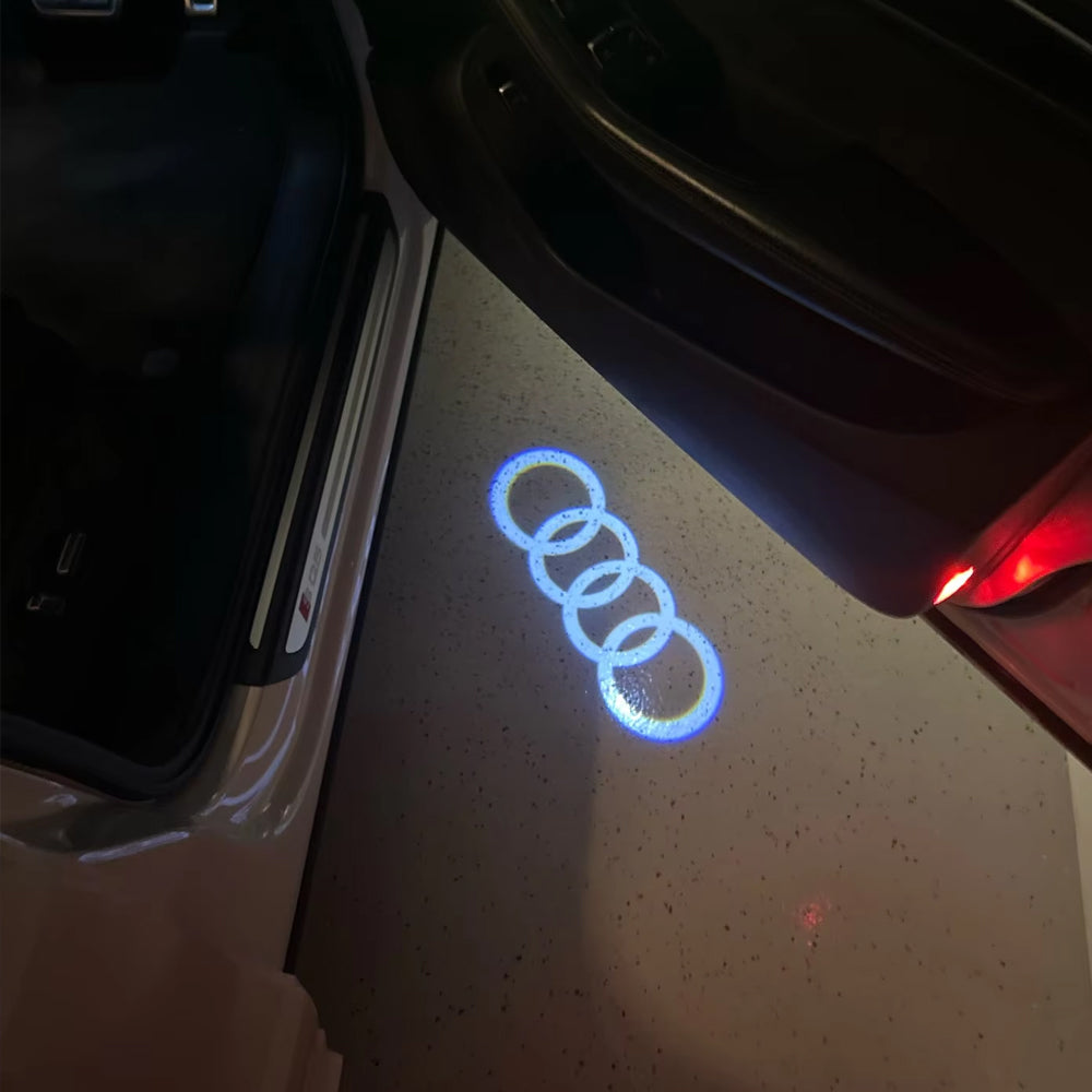 2 x Audi LED Car Door Light Welcome Light Laser Projector Lamp with Audi logo 1