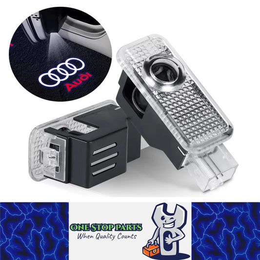 2 x Audi LED Car Door Light Welcome Light Laser Projector Lamp with Audi logo