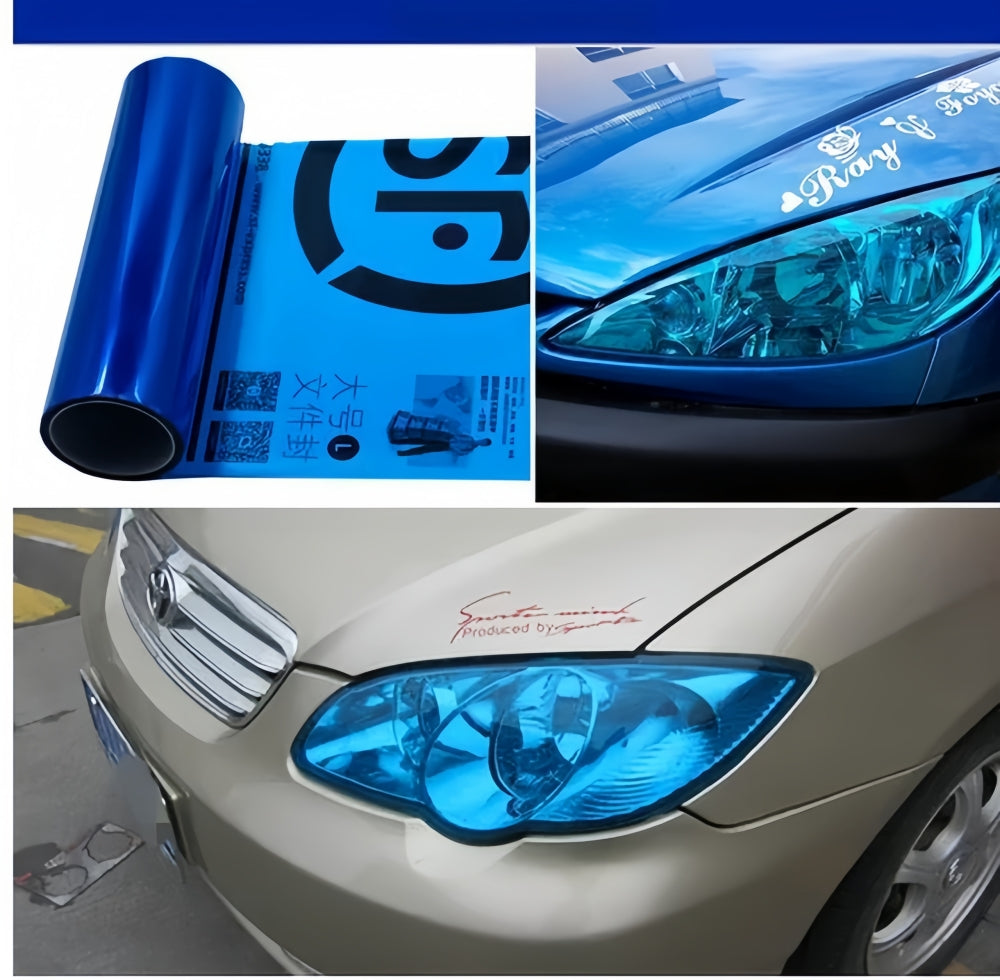 Navy Blue PVC Tint Film Wrap for Headlights and Tail Lamps 30cm x 120cm Film