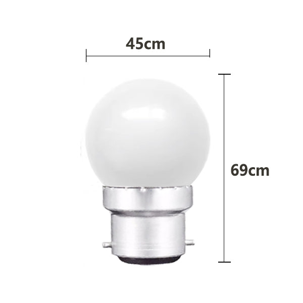50 x Cool White 12v B22 1W LED Bubble Globe Frosted White ideal for sign (50pcs)
