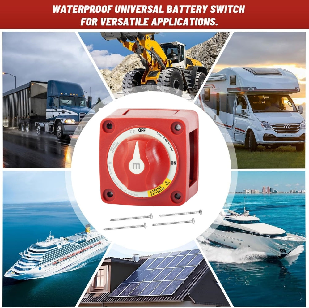 300A Dual Circuit Plus Battery Disconnect Switch 2 Position On/Off/C Car Marine