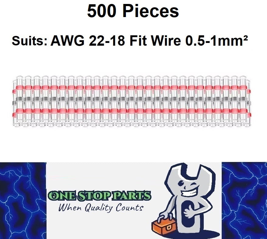 500 x Red Waterproof Heat shrink Wire Connectors Solder Insulated Join (500pcs)