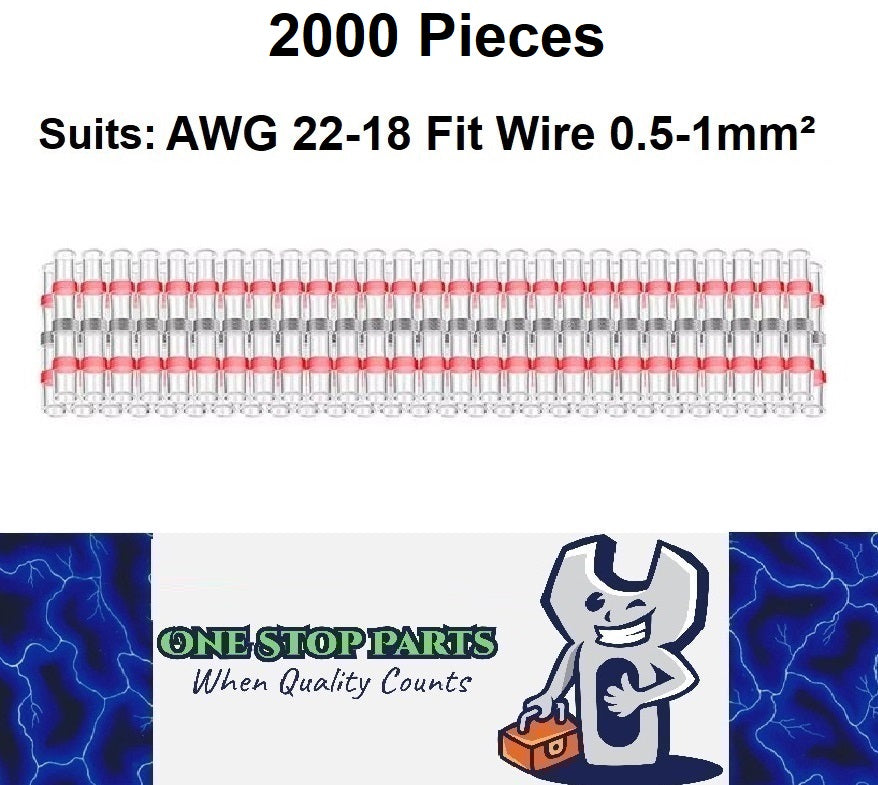 2000 x Red Waterproof Heat shrink Wire Connectors Solder Insulated Join 2000pcs