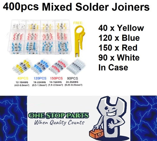 400pcs Electrical Waterproof Seal Heat Shrink Solder Sleeve Wire Connectors