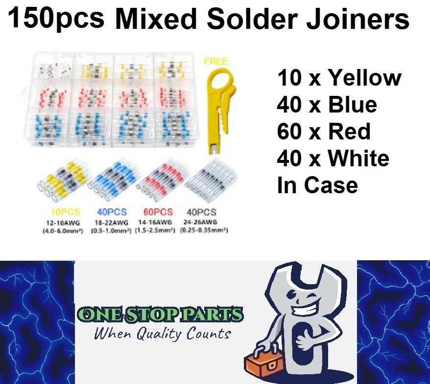 150pcs Electrical Waterproof Seal Heat Shrink Solder Sleeve Wire Connectors
