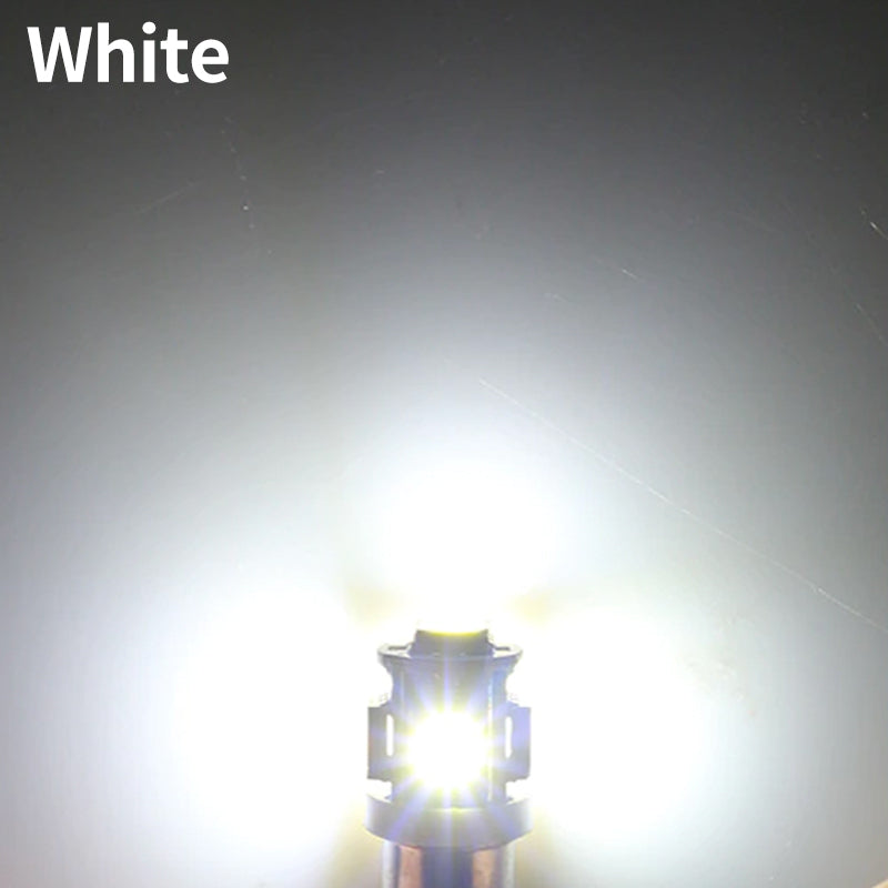 10 x BA9S WHITE 12V 5SMD 360 DEGREE LIGHT 88LM IDEAL FOR PARKERS OR DASH