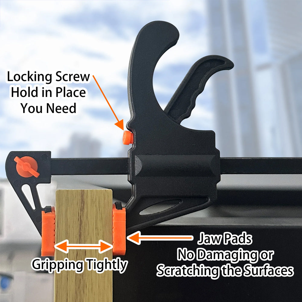 2 x 103mm 4" Bar Clamp for Woodworking Trigger Quick Grip Clamp 1 Handed Ratchet