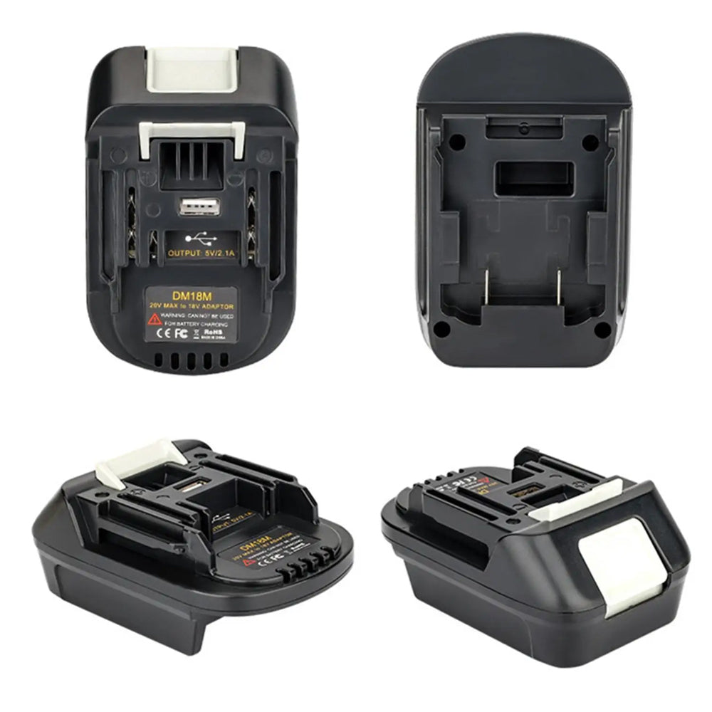 Battery Adapter Converts Dewalt 20V Milwaukee M18 Battery to Fit Makita 18V Tool
