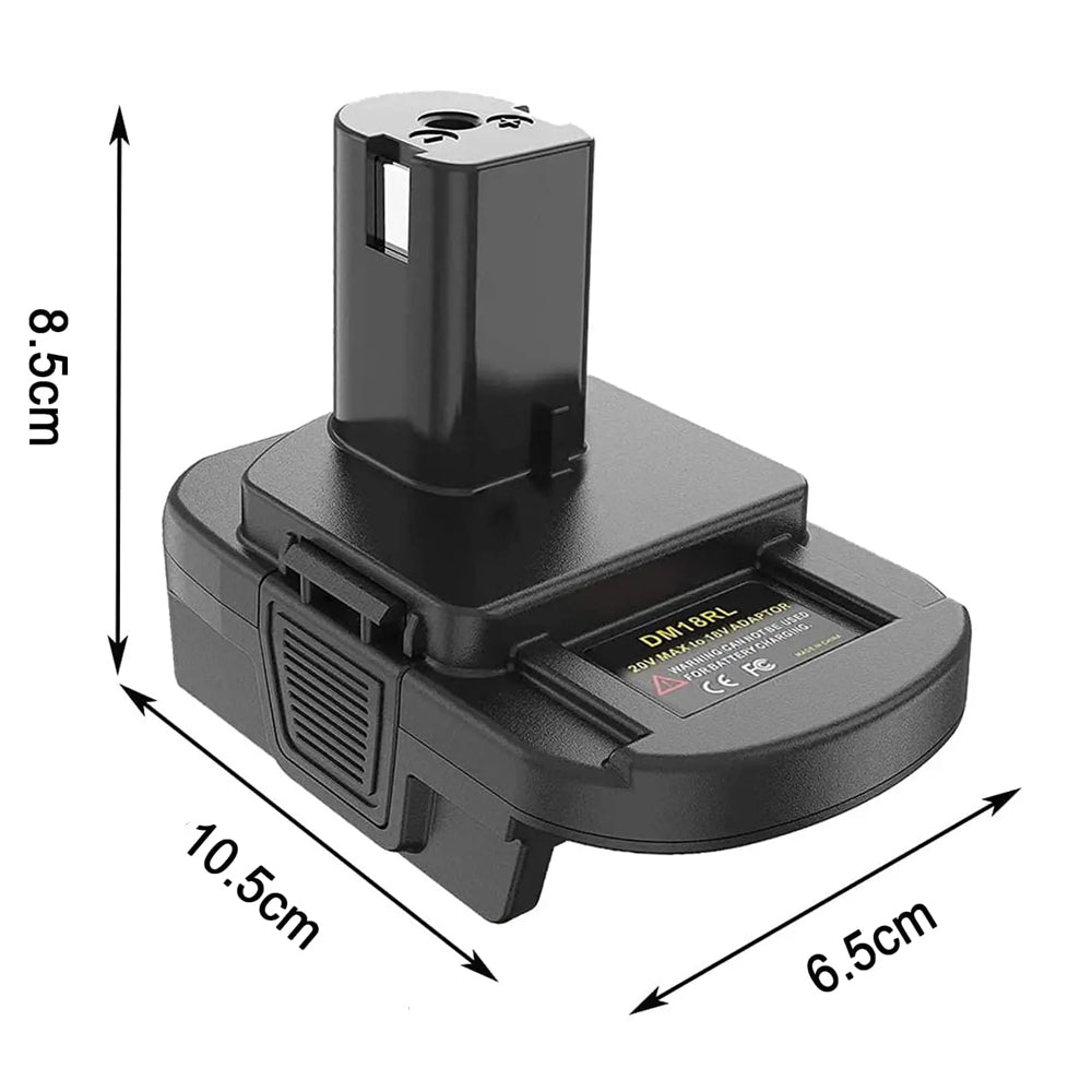 Battery Adapter Converts Dewalt 20V Milwaukee M18 Battery to Fit Ryobi 18V Tools