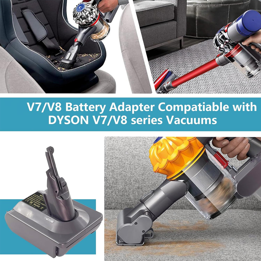 Battery Adapter for Makita 18V Battery work for Dyson V7/V8 Serie Vacuum Cleaner
