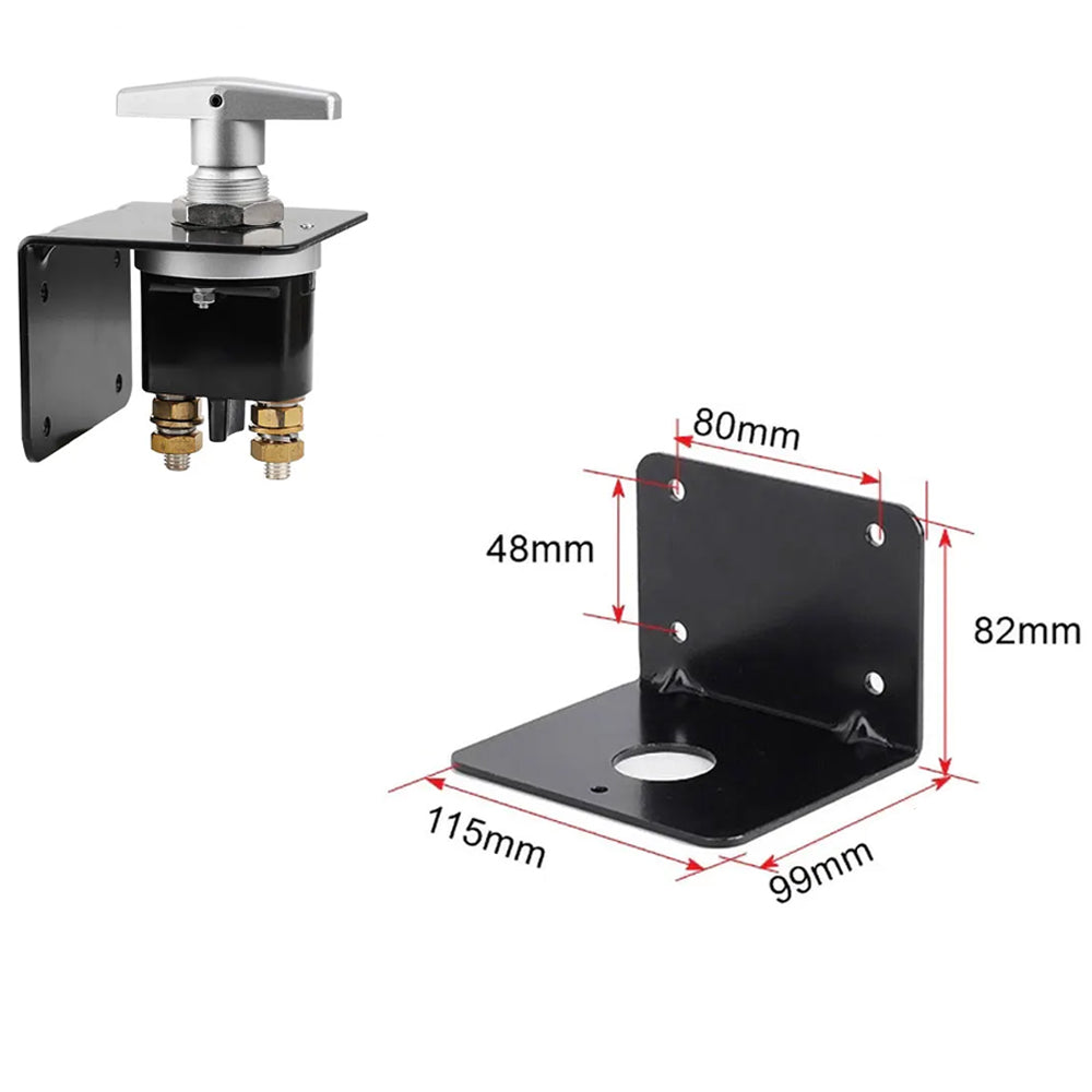 500A Battery Disconnect Switch 12V-36V Battery Kill Switch with Mounting Plate C