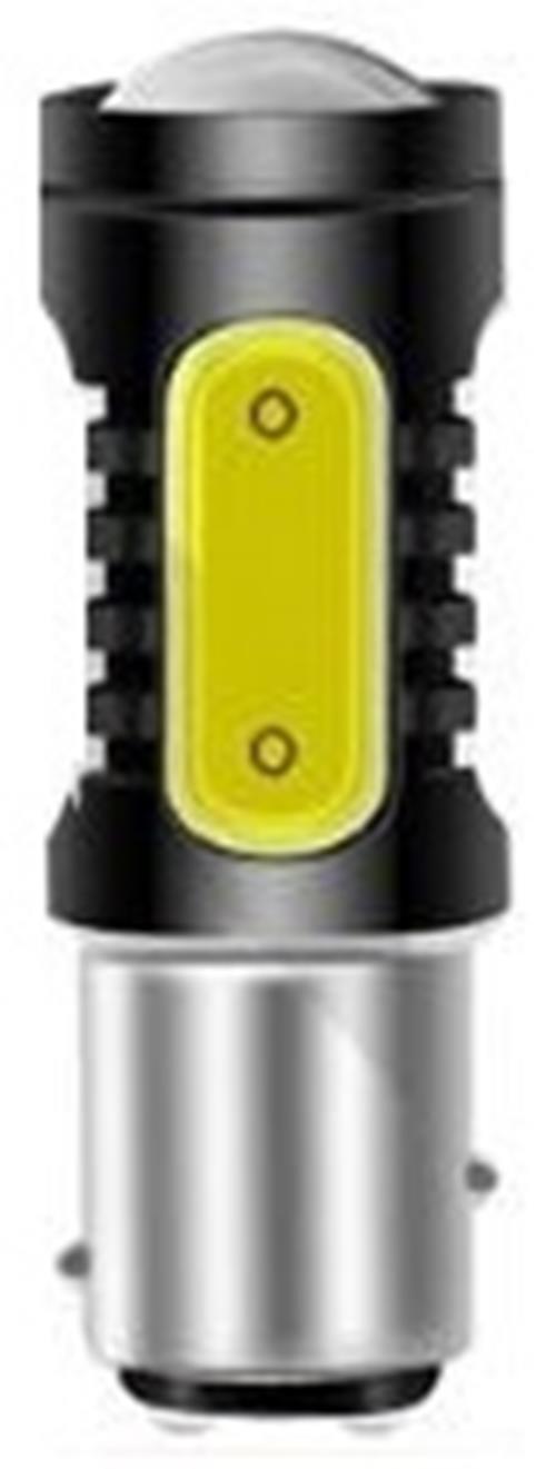 2 x BAY15D 12v White Stop/Tail Dual Brightness LED 5smd COB super Bright (2pcs)
