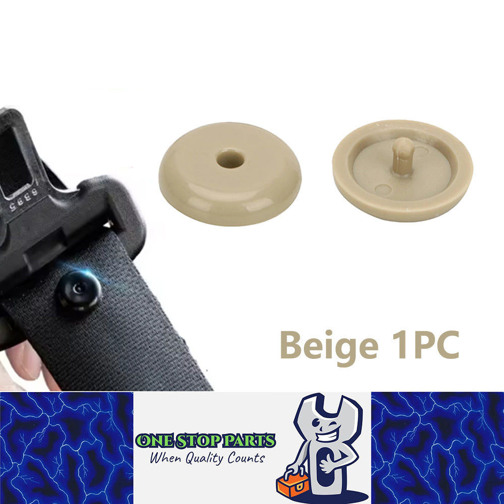 Beige Seatbelt Stopper Buckle Button Clip Automobile Seat Belt Limit Stop Clip
