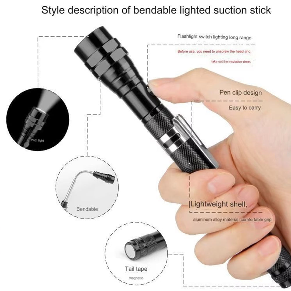 bending Telescopic Magnetic Pen Magnet Pick Up Tool Extendable Suction Rod