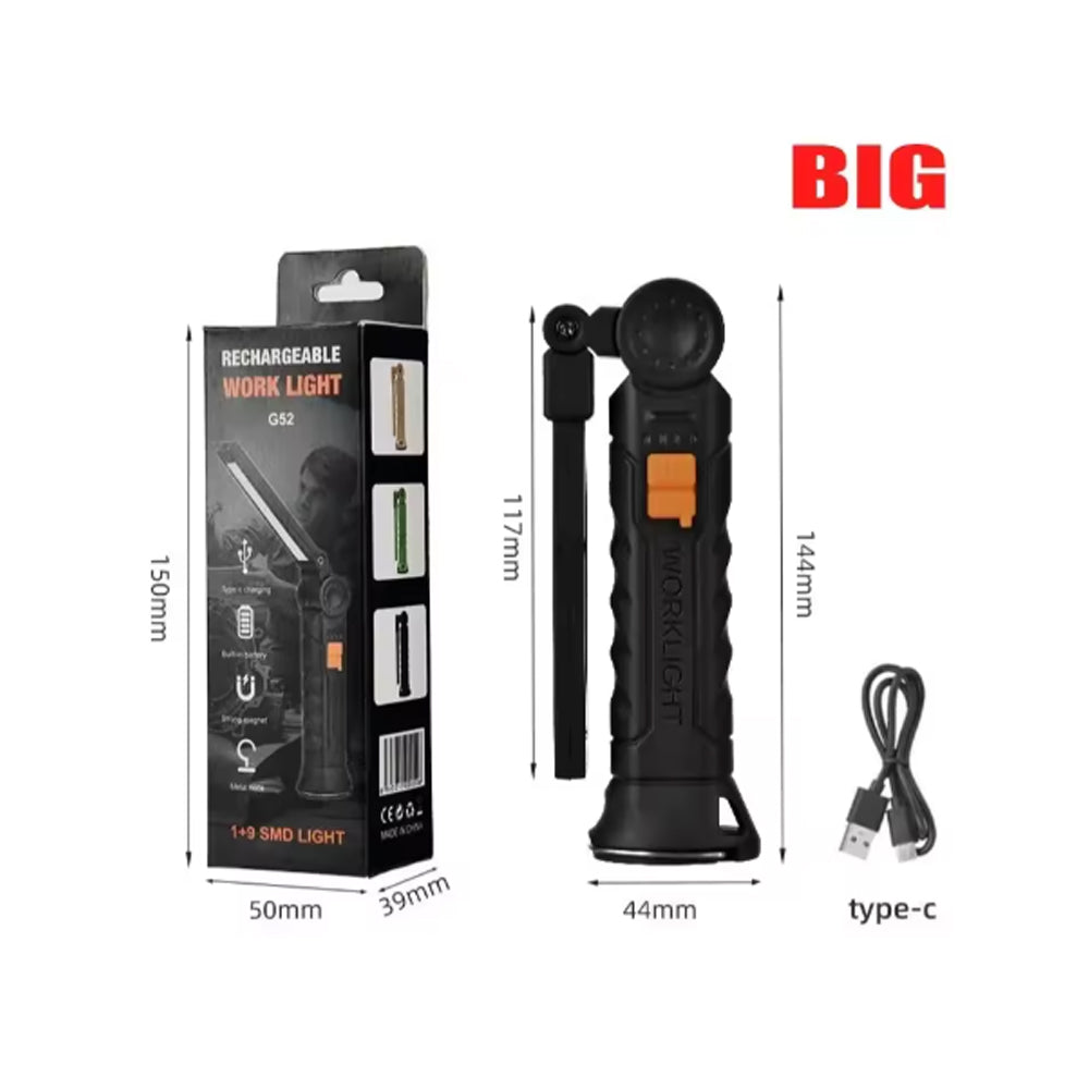 Folding LED Flashlight 144mm Rechargeable LED Torch handheld LED Work Light