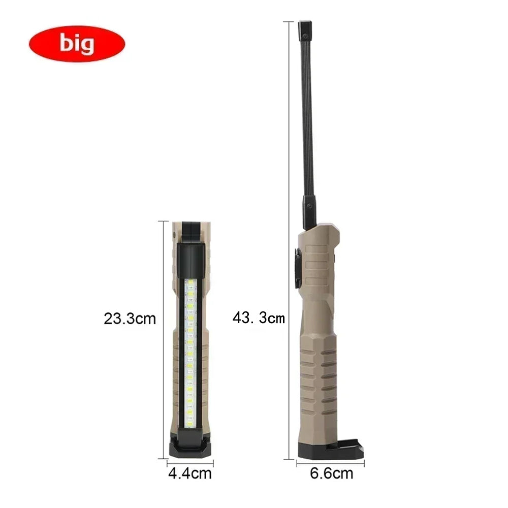 Folding LED Flashlight Portable Camping Light Torch Rechargeable LED Work Light