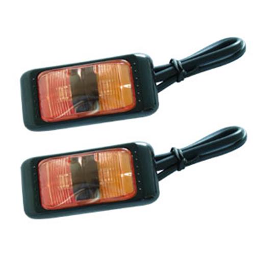 8 x LED CLEARANCE LIGHTS SIDE MARKER LAMP RED AMBER TRAILER TRUCK CARAVAN VOLT
