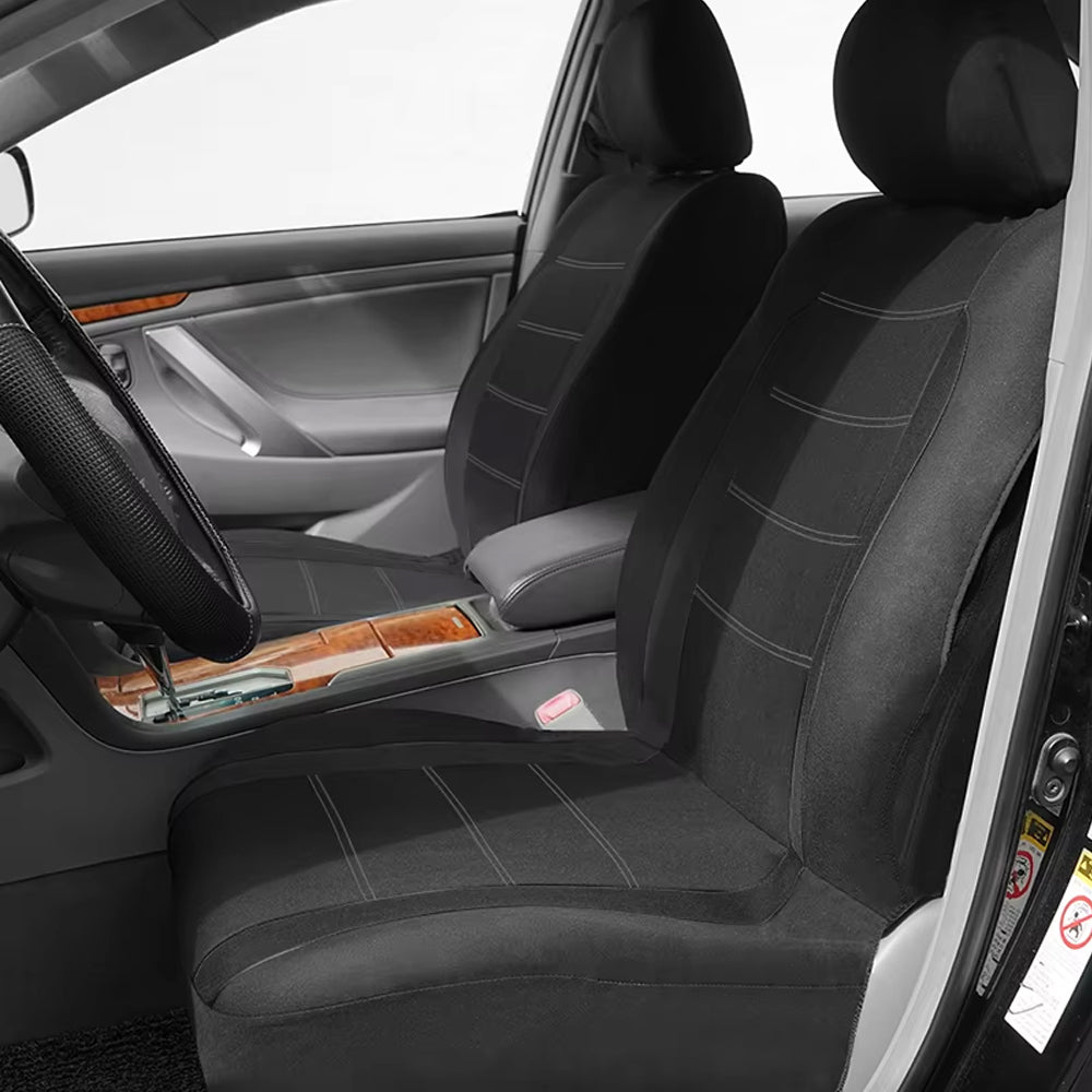 2 Seats Black Car Seat Covers Universal Size Fit For Most Car SUV Truck Van