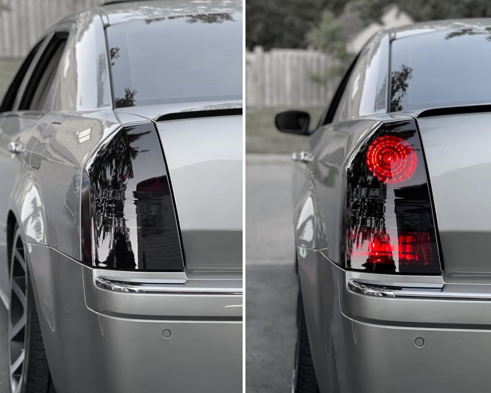 Black PVC Tint Film Wrap for Headlights and Tail Lamps 30cm x 120cm Black Film