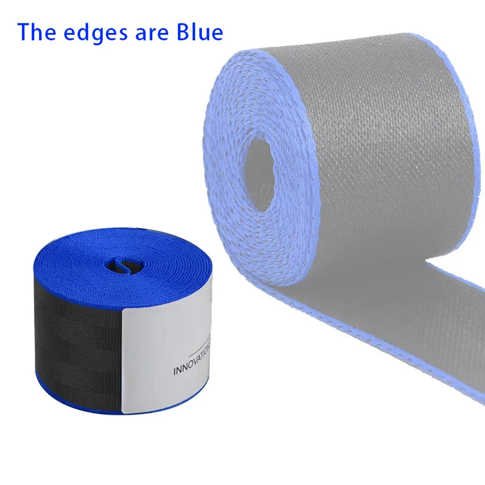 4x 3.6M Black/Blue Strengthen Car Seat Belts Webbing Fabric Car Safety Seatbelts
