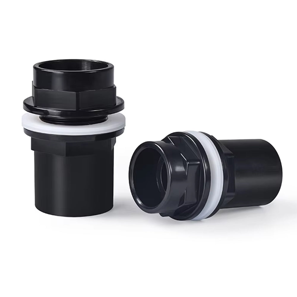 ID32mm Black PVC Aquarium Connector Fish Tank Drainage Straight Joint Pipe