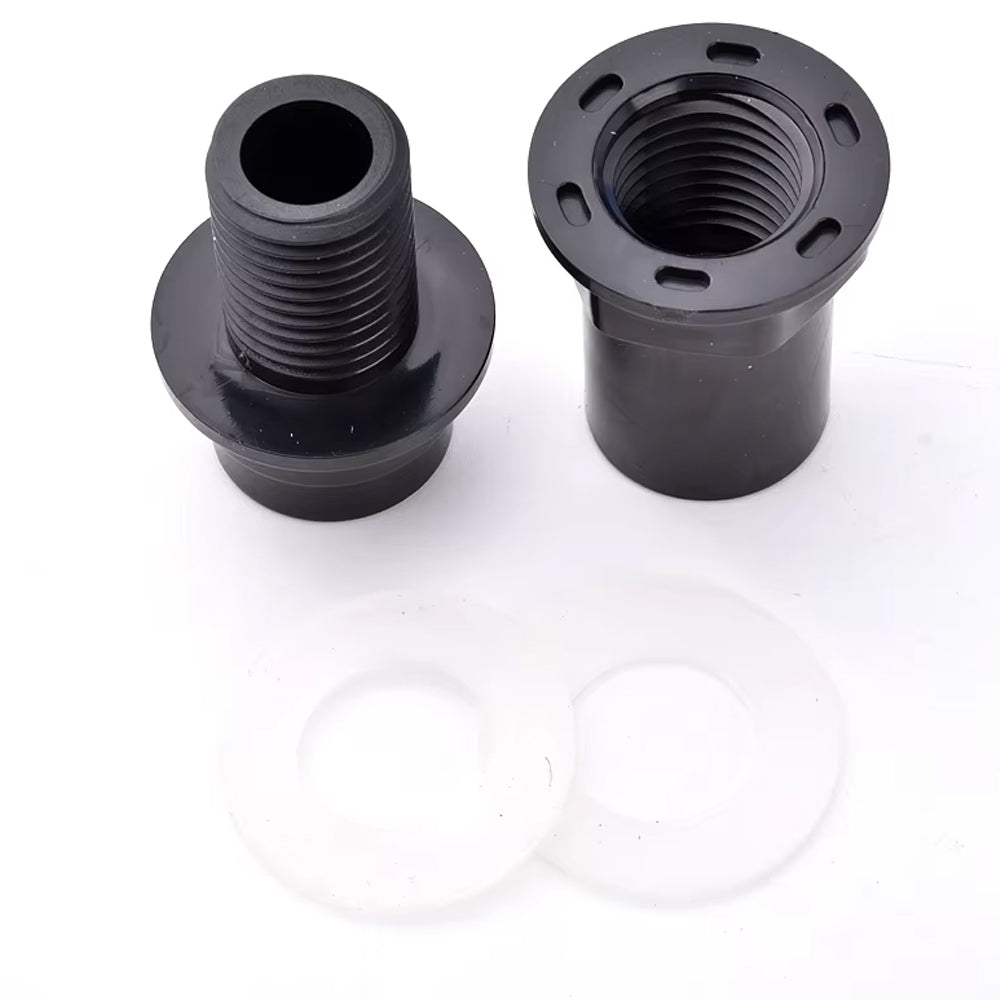 ID32mm Black PVC Aquarium Connector Fish Tank Drainage Straight Joint Pipe