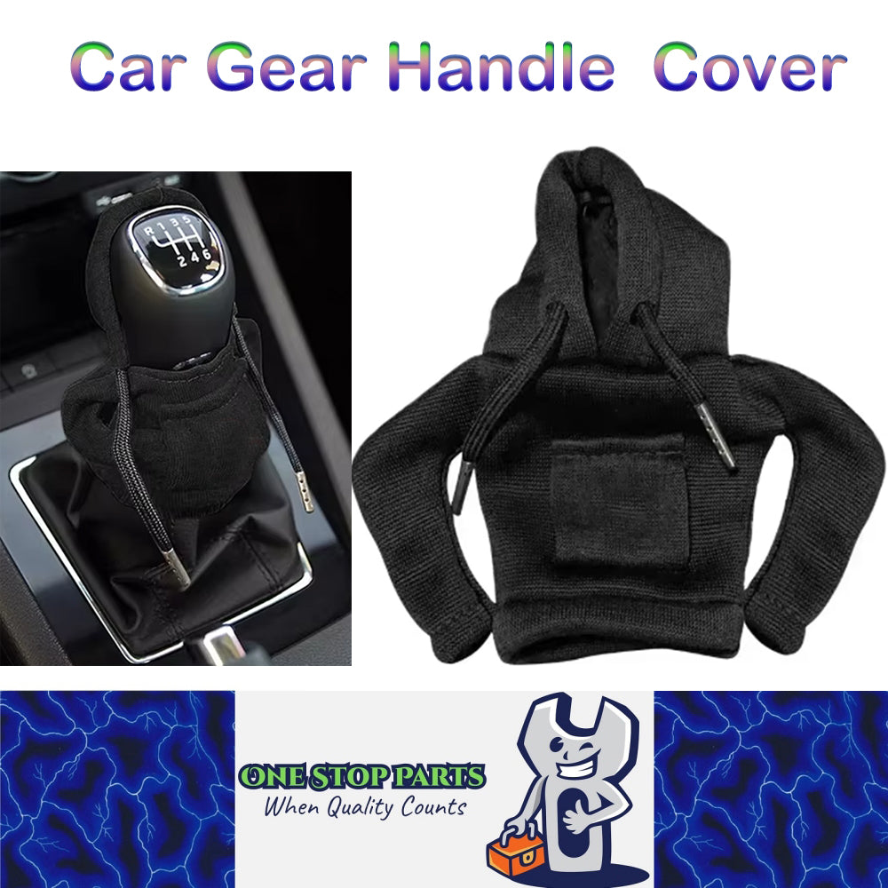 Black Hoodie Car Gear Shift Knob Cover Gearshift Handle Gear Lever Cover