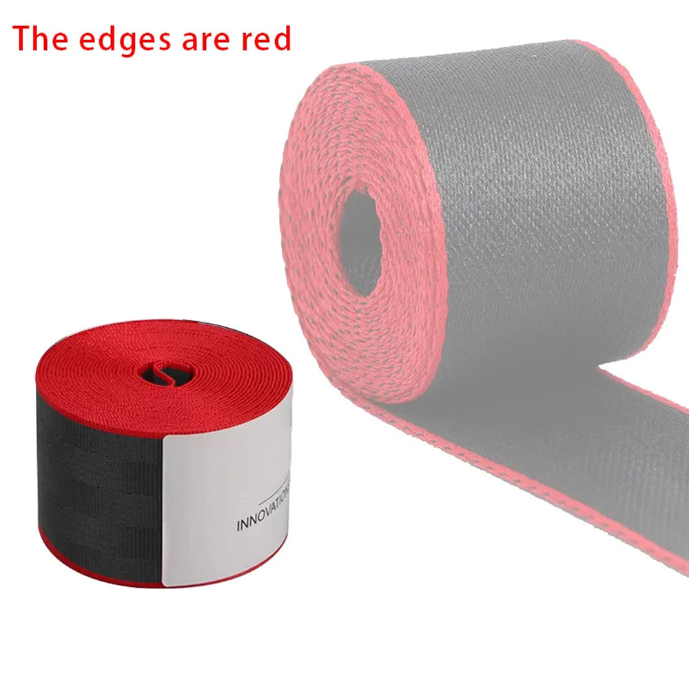 4x 3.6M Black/Red Strengthen Car Seat Belts Webbing Fabric Car Safety Seatbelts