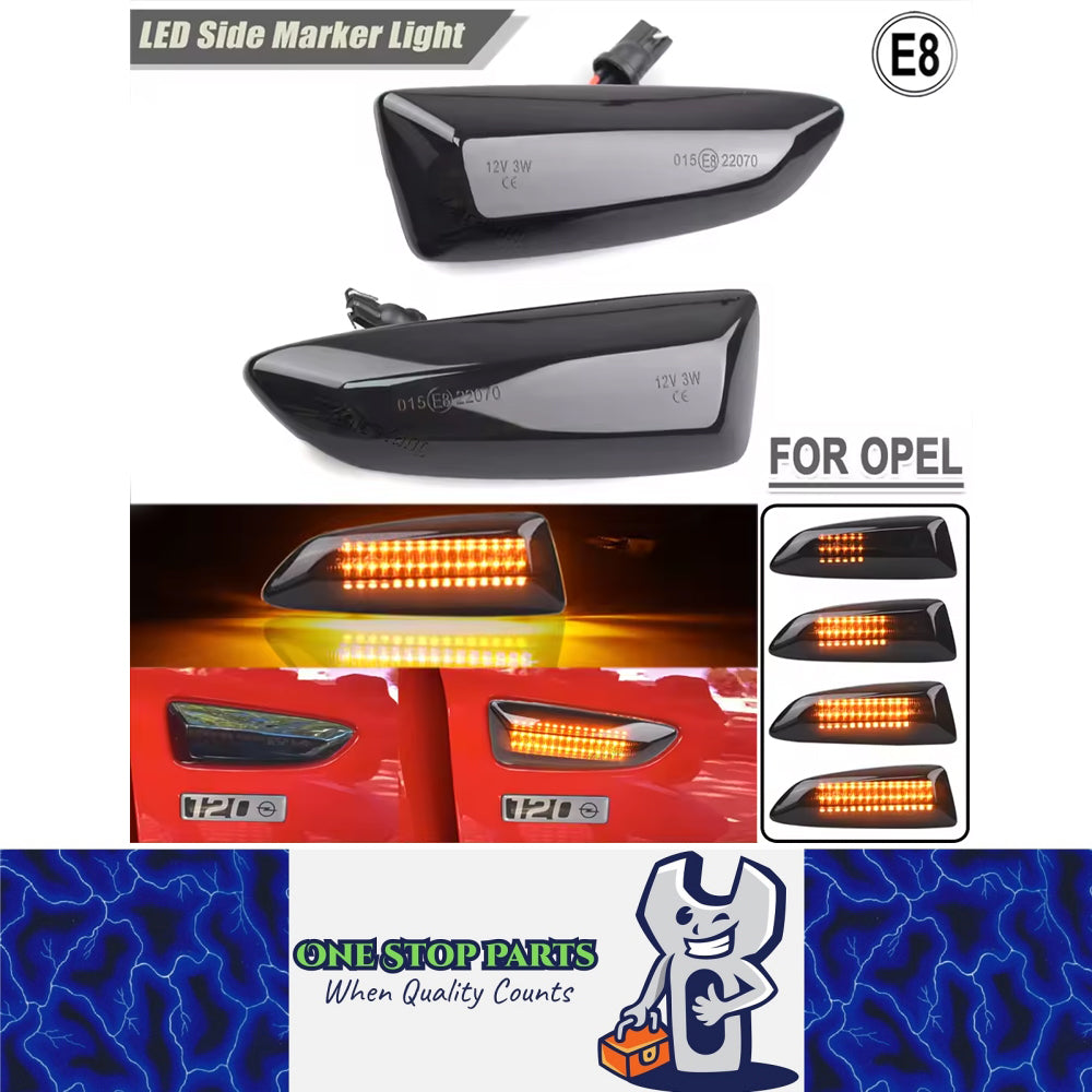 2 x Dynamic LED Side Marker Light Signal Lamp for Opel Astra J K Zafira Insignia