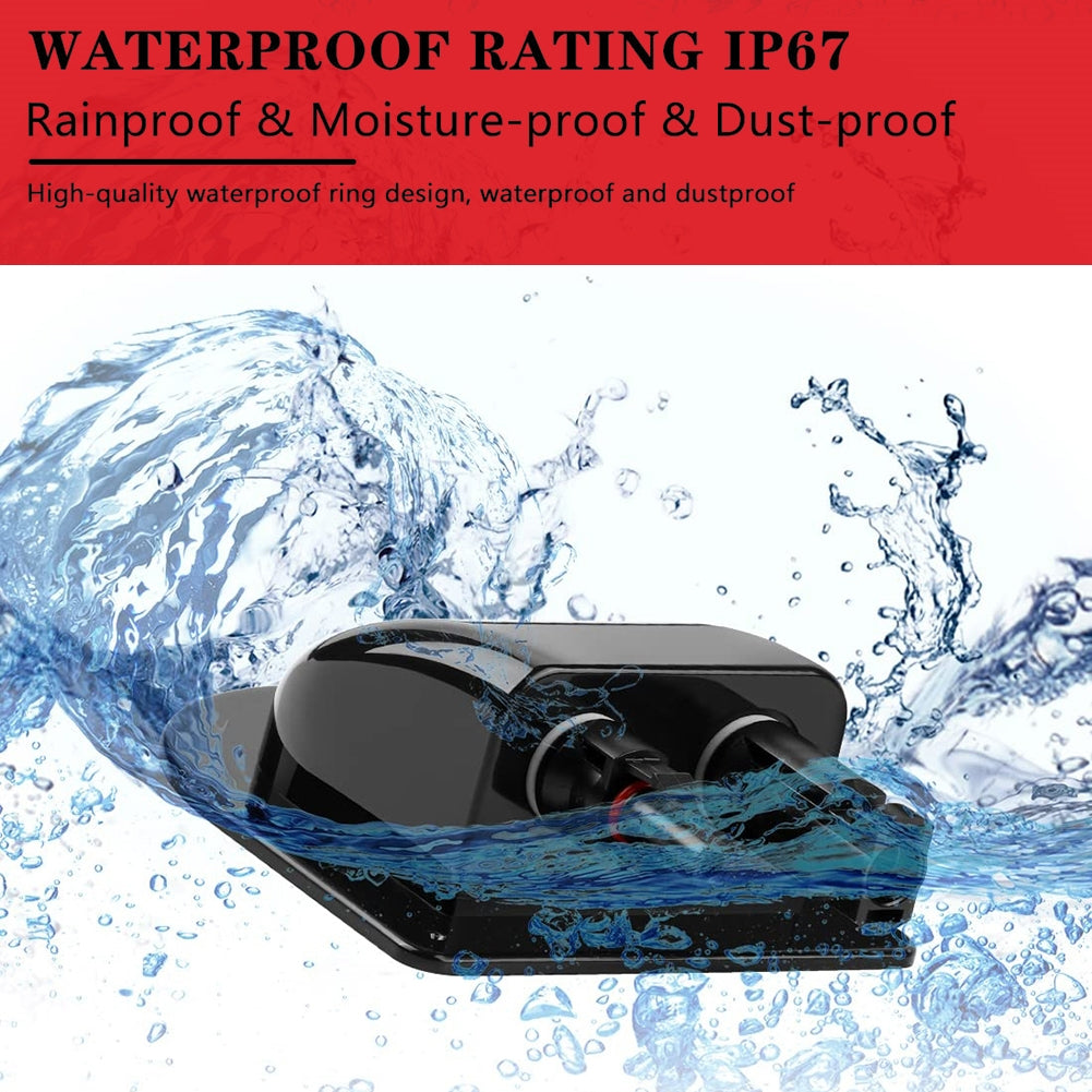 Black Waterproof Solar Panel Junction Box Ideal for Roof of Caravan (1pc)