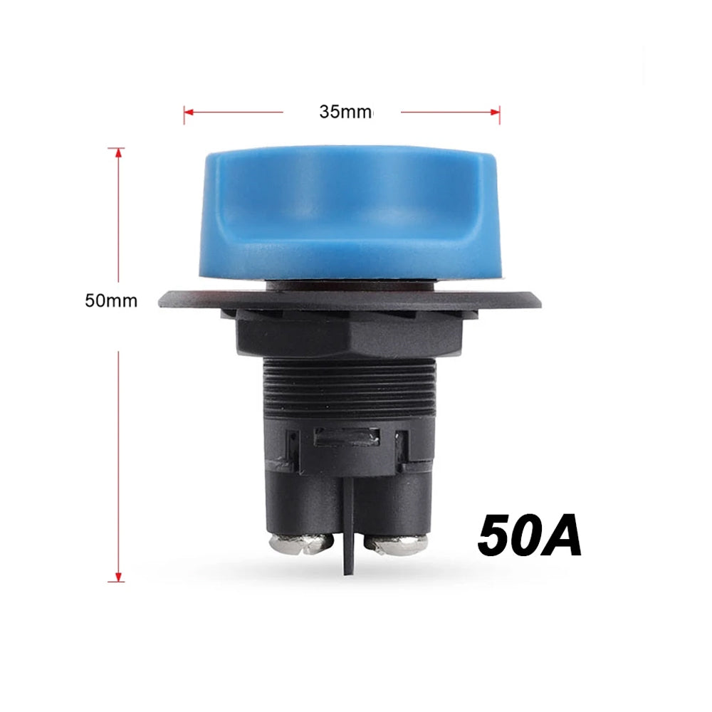 Blue 12V-24V 50Amp Heavy Duty Isolator Switch 35mm for Cars Boats 4wd 50 Amp