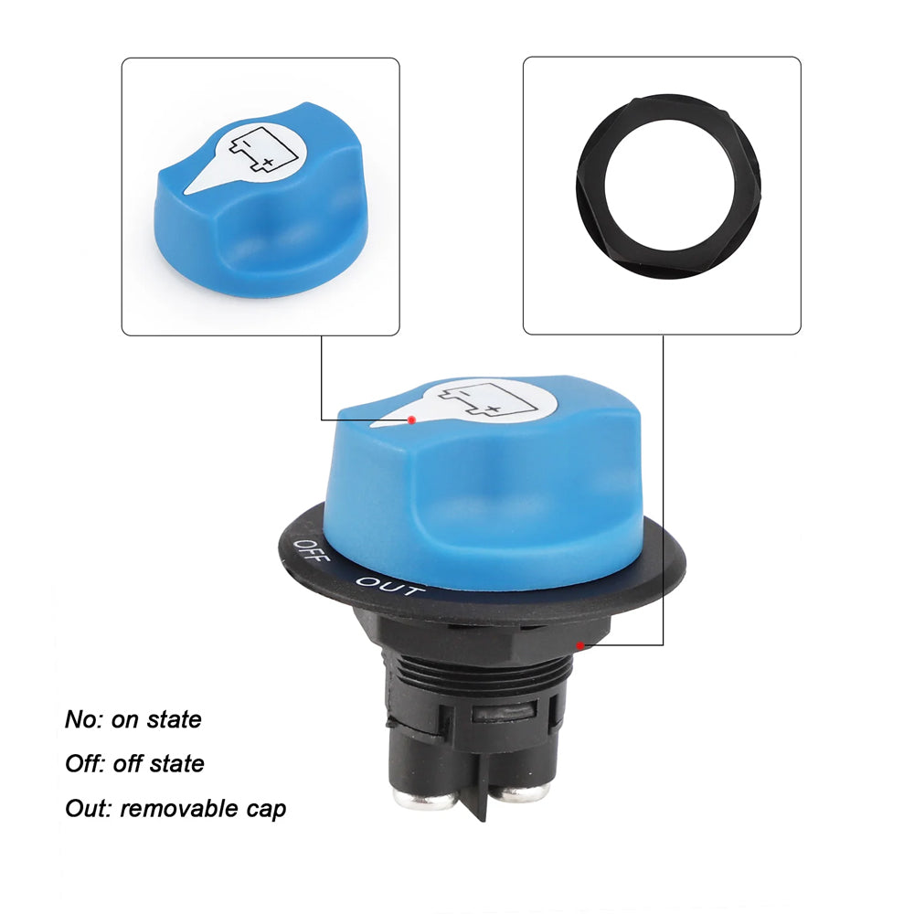 Blue 12V-24V 100Amp Heavy Duty Isolator Switch 35mm for Cars Boats 4wd 100 Amp