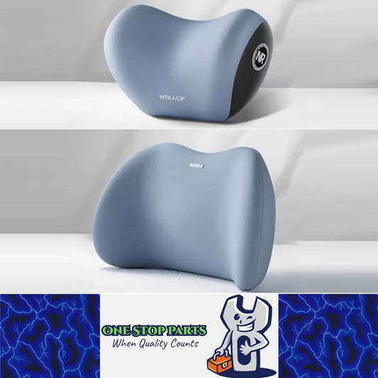 1 Set Blue Car Neck Pillow and Lumbar Support Memory Foam Cushion Soft & Durable