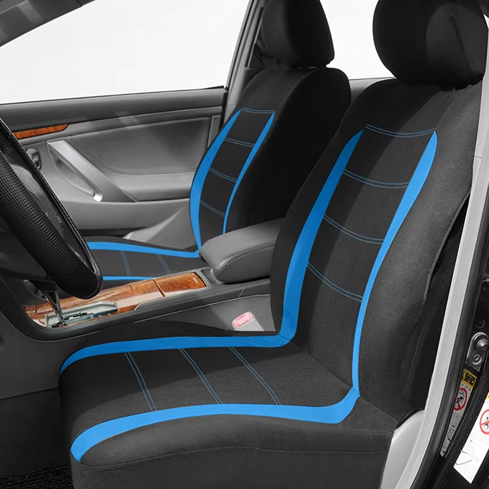 2 Seats Blue Car Seat Covers Universal Size Fit For Most Car SUV Truck Van