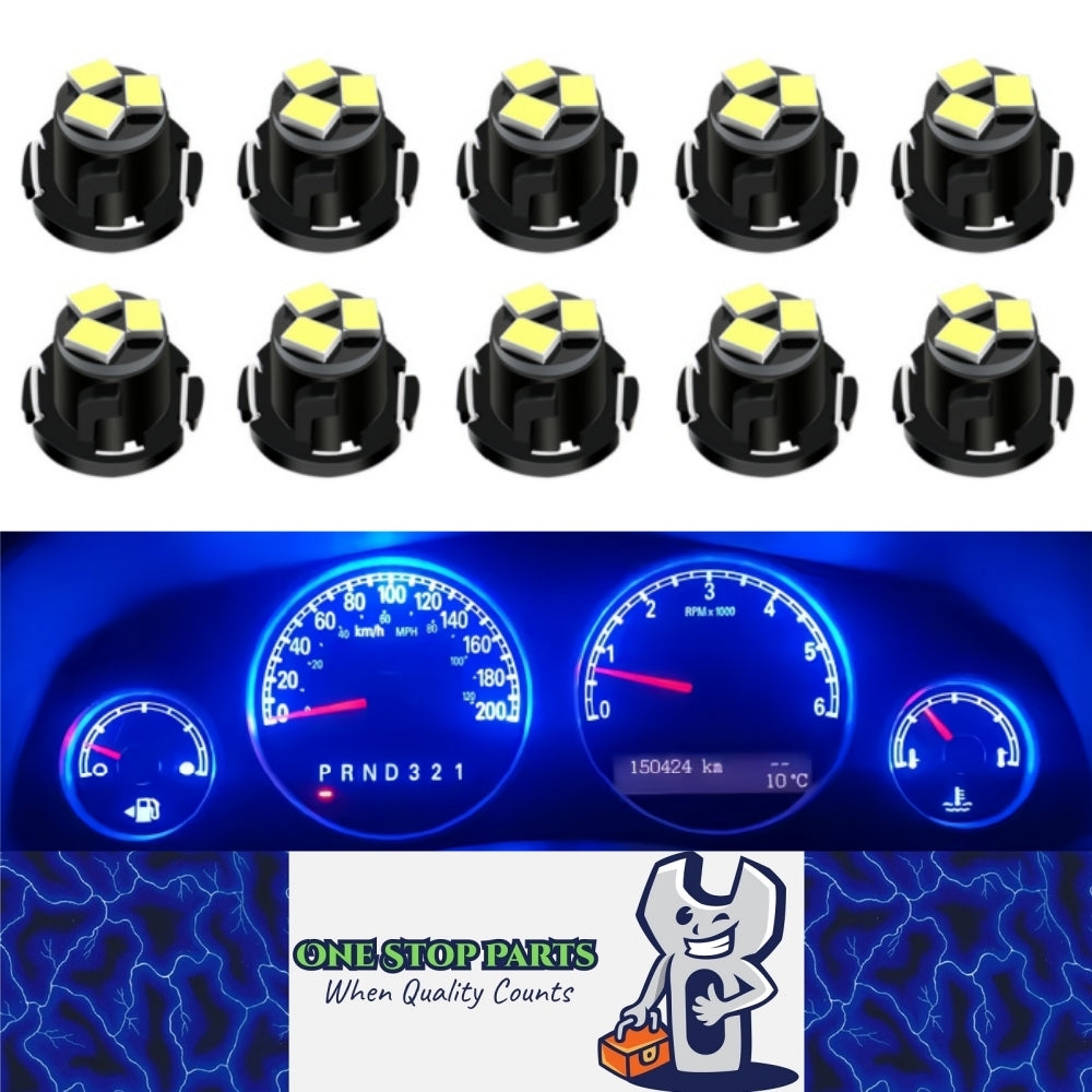 10 x T4.2 Neo 10mm 3x2016smd 600lm 12v Blue Dash illumination LEDs (10pcs)