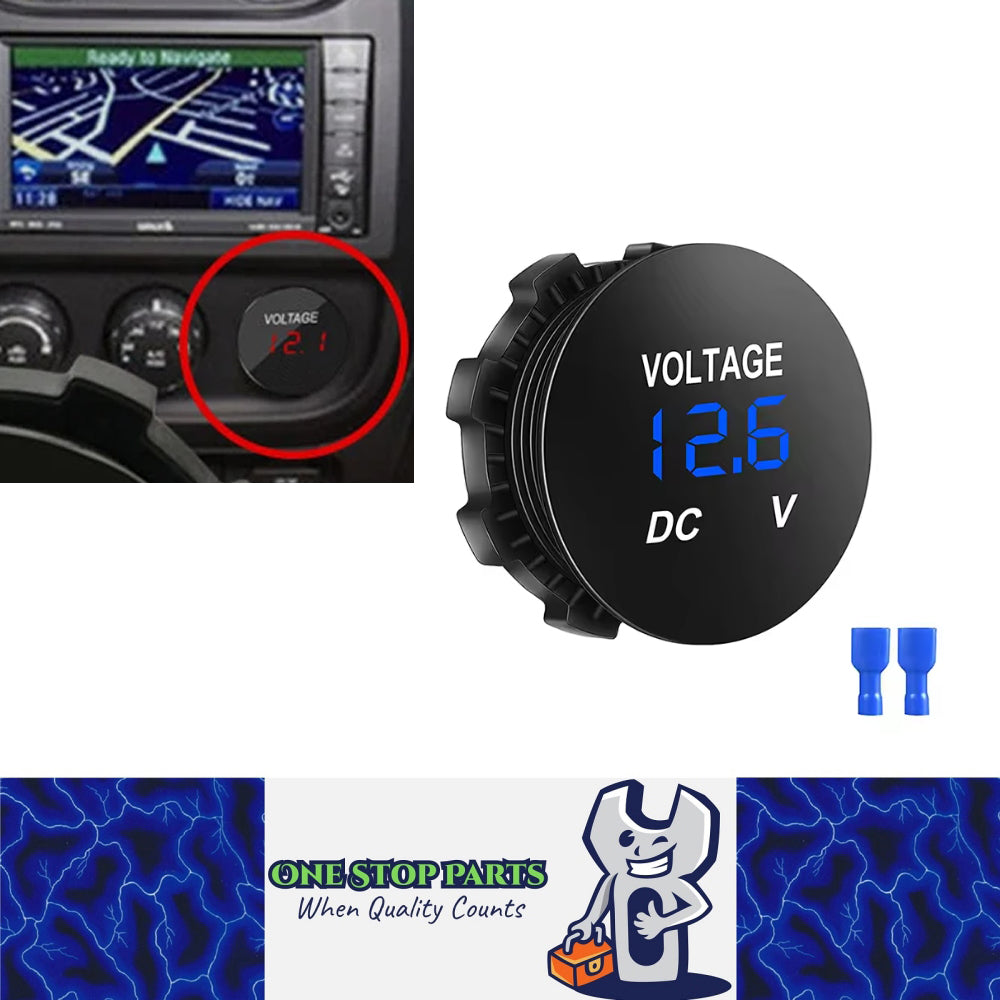 1 x Blue LED Digital Voltmeter 6V-30V Voltage Gauge Meter for Car Boat Marine