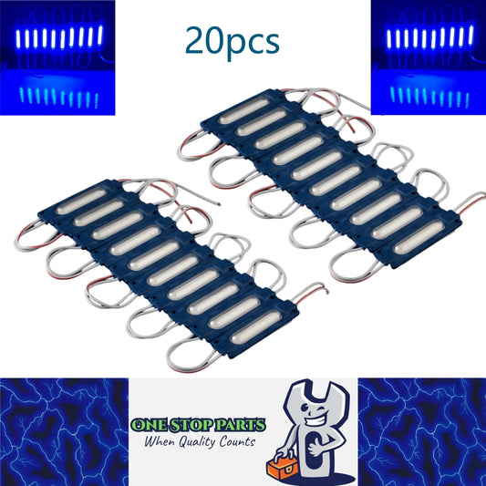 20 x 12v Blue Adhesive Super Bright LED COB Modules (20pcs)