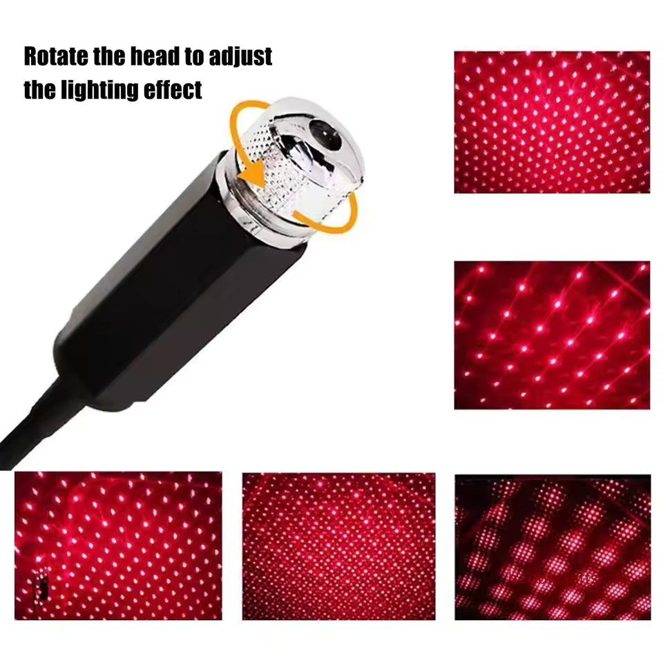 Blue USB Mini Roof Star Night Light Projector Atmosphere Galaxy Lamp (1pc)