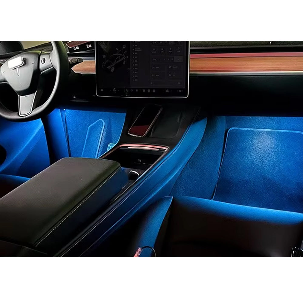 Blue LED Car Foot Light LED Interior Atmosphere Lamp with Cigarette Lighter Plug