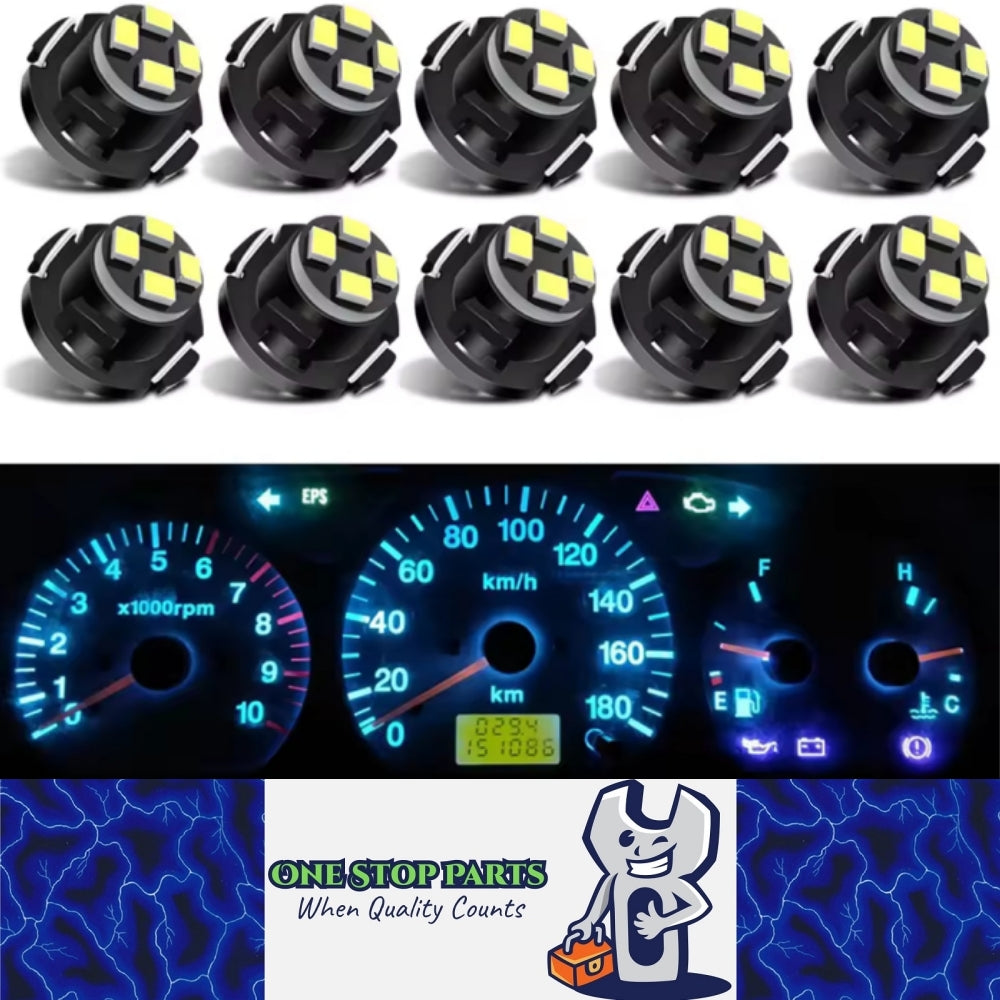 10 x T4.7 Neo 12mm 4x2016smd 800lm 12v Crystal Blue Dash illumination LEDs 10pcs