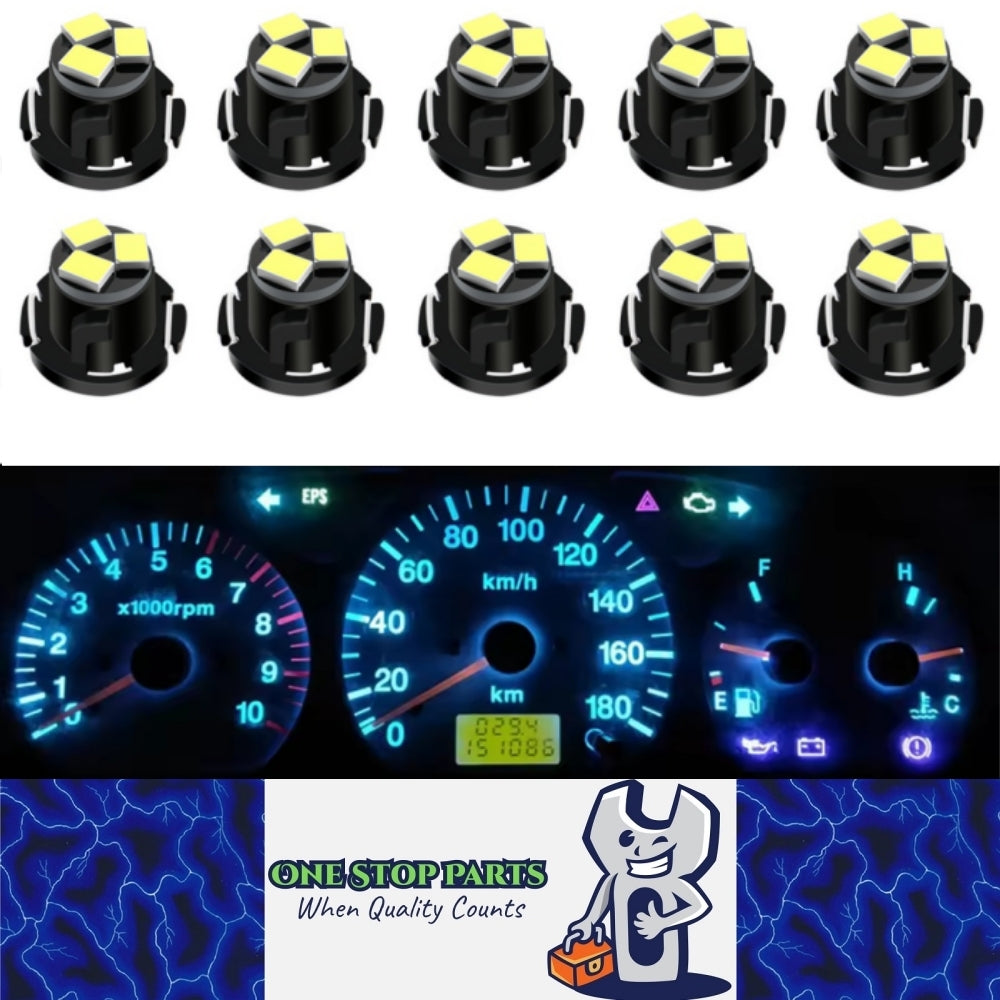 10 x T4.2 Neo 12mm 3x2016smd 800lm 12v Crystal Blue Dash illumination LEDs 10pcs