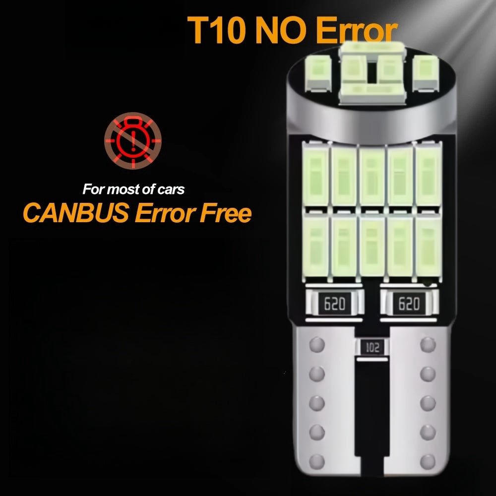 10 x T10 Ice Blue 26SMD 4014 Style Super Bright T10 LED Globes (10pcs)