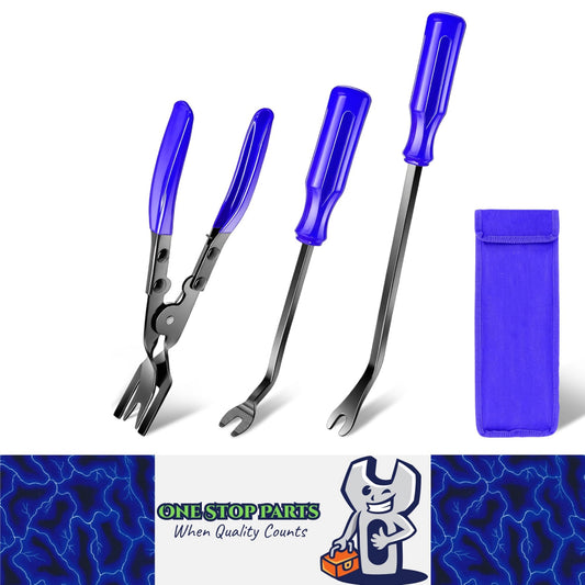 3pcs Panel Clip Removal Plier Car Trim Fastener Rivet Removal Tool Pry Tool Set